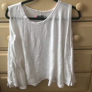 White muscle tee